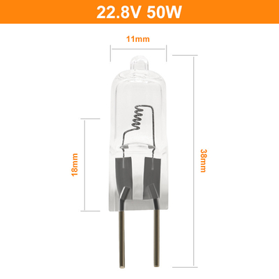 22.8V 50ワット ハロゲン球根のBipin基礎ランプG6.35の病院の外科電球