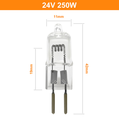 24v 250wハロゲン球根の導かれた取り替えはShadowless水晶ランプの外科に玉を付ける