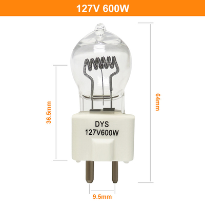 球DYV BHC Dysランプをつける127V 600wハロゲン球根Gy9.5ランプのフィルム映写機の段階