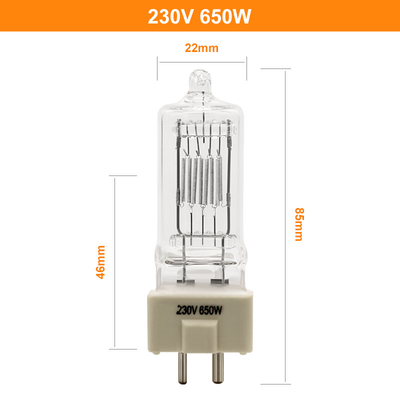 GY9.5 230V 650Wハロゲン サーチライト ランプAC反射器の劇場プロジェクター球根