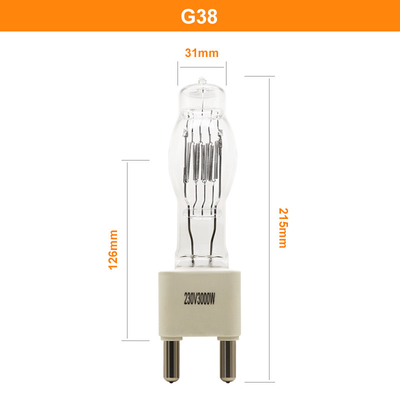 230V 3000Wの海洋のサーチライトの球根のボート ハロゲン軽いG38 3200K段階のスタジオ