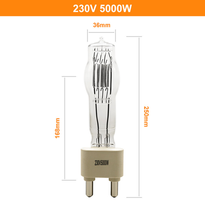 230V 5000W G38のスタジオの水晶電球のボート ハロゲン ランプ180mm 125000lm