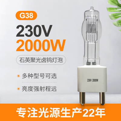 230v高圧ハロゲン ランプ終わる2000ワットの球根G38の単一