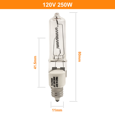小型缶E11 120v 250ワットの水晶ランプのDimmableハロゲン電球
