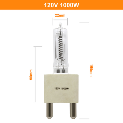 120V 1000Wの水晶球根赤外線熱するハロゲン段階およびスタジオ ランプG38