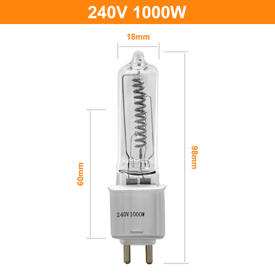 G9.5 240V 1000wのハロゲン電球の単一の終えられた段階およびスタジオ ランプ