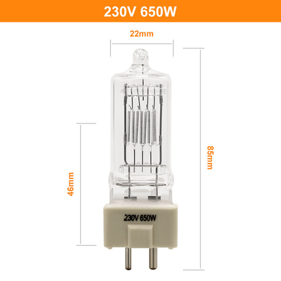 16250lm段階ライト ハロゲン球根GY9.5 650W 230Vハロゲン水晶ランプの劇場のスポットライトの球根
