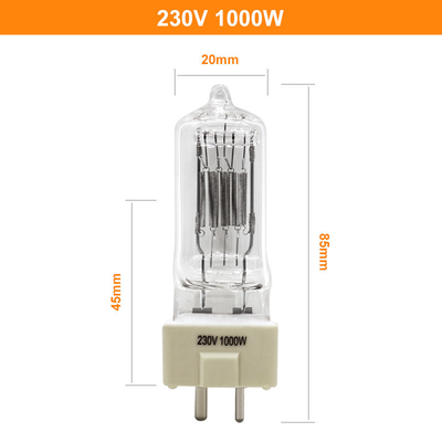 230V 1000wの水晶ハロゲン軽いGY9 5海洋のサーチライトの球根85mm