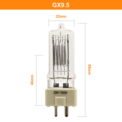 230V 1000W GX9.5の水晶ハロゲン電球の多用性があるSylvania写真光学ランプ