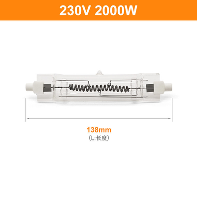 230V 2000W R7s線形ハロゲン球根の管のタイプは138mmの50000lm倍終わった