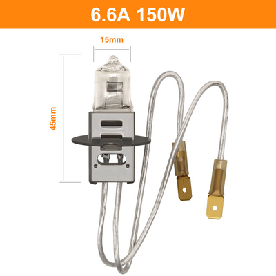 6.6A 150ワットの水晶ハロゲン球根の内腔2400lm PK30d JIF J1/83の男女のコネクターの離着陸場