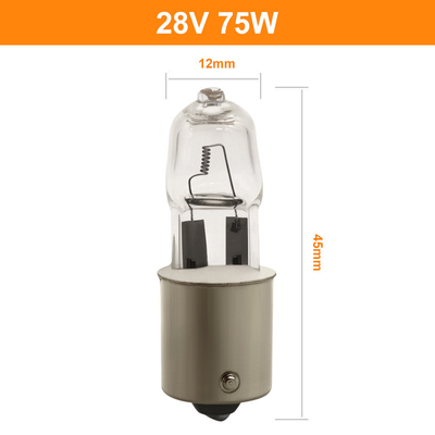 鉄道機関車の水晶ハロゲン ヘッドライト28V 75wのゆとりハロゲン球根Dimmable