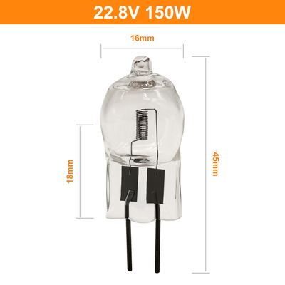 G6.35 2ピンの水晶ハロゲン電球150w 22.8Vの手術室の電球