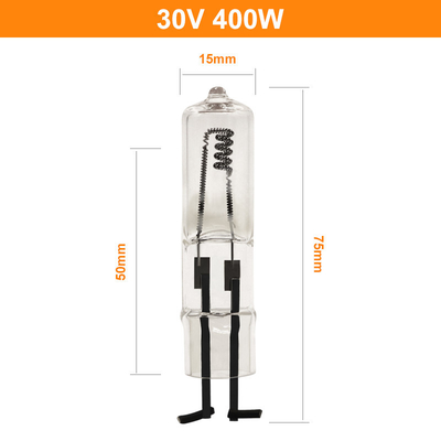 2 2 Pinハロゲン球根400W 30V 75mmの長さ