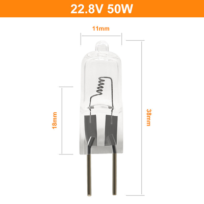 22.8V 50W単一の終えられたハロゲン ランプの軸フィラメントの手術室ランプ