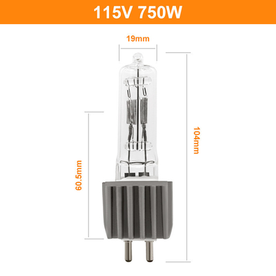 115v 750w G9.5の段階ライト ハロゲン球根104mmの弱点のズームレンズ ライト