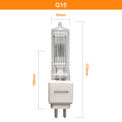 2000w 2ピンハロゲン球根230v 50000の内腔G15