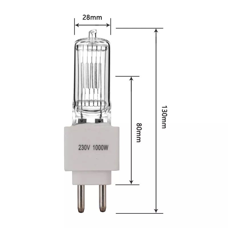 舞台照明のための230V 1000W水晶ハロゲン球根の水晶ランプのハロゲン ライト