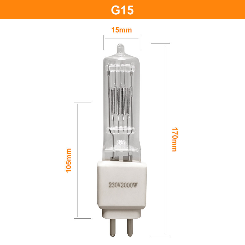 2000w 2ピンハロゲン球根230v 50000の内腔G15