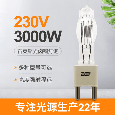 230V 3000Wの海洋のサーチライトの球根のボート ハロゲン軽いG38 3200K段階のスタジオ