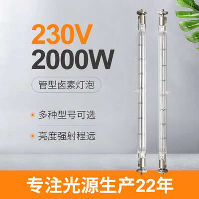 230V 2000wの水晶ランプ ハロゲン電球は終えられた赤外線ヒーターの取り替えの管を倍増する